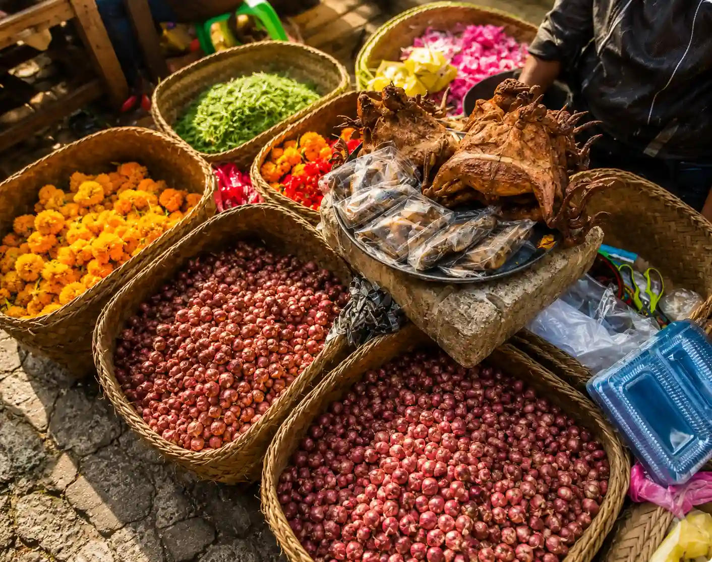 Traditional Balinese market — Ubud cooking class experience
